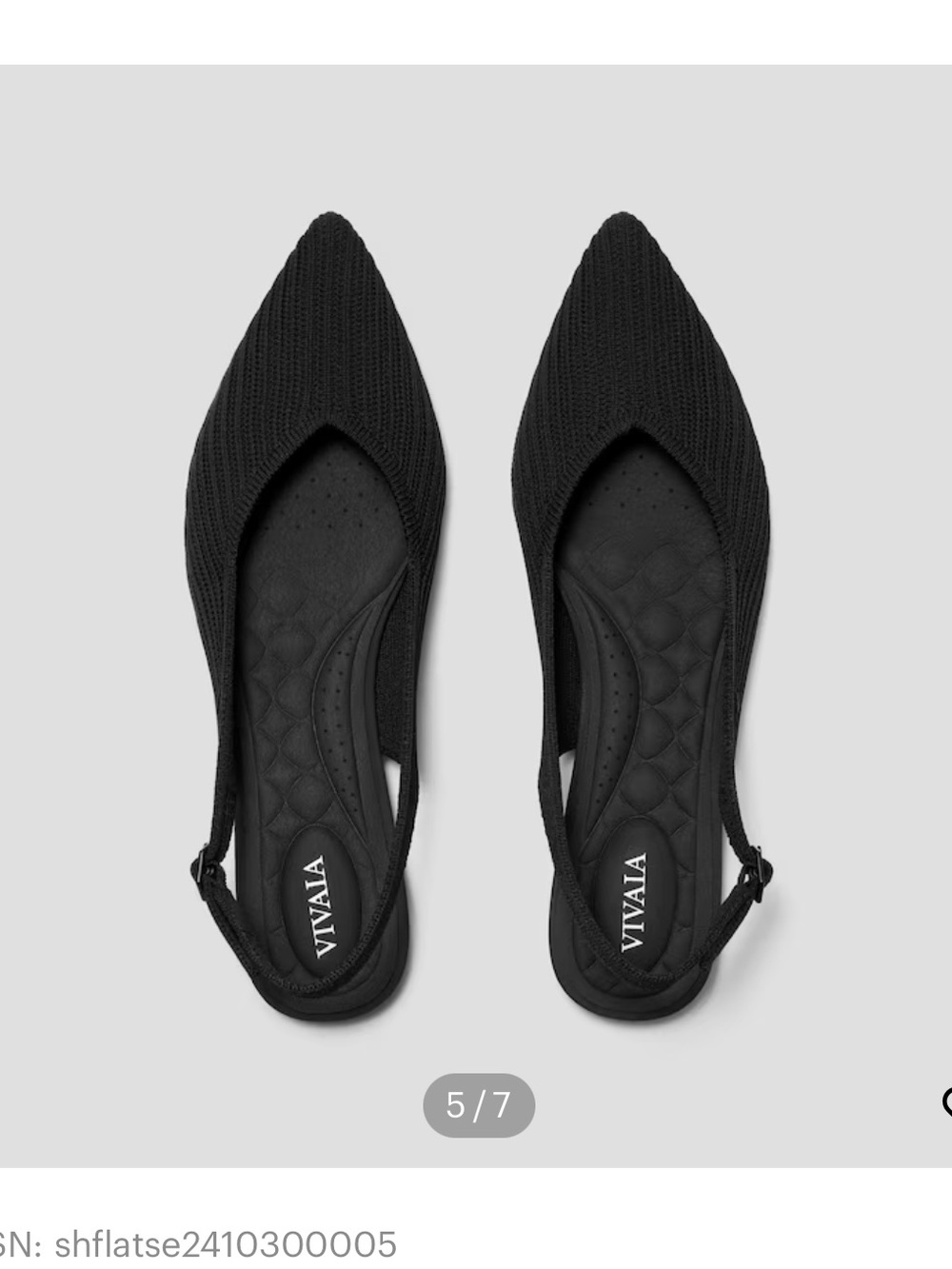 BRAND NEW VIVAIA MAVILLE Black Pointed Slingback Mules US 9.5 EU 41